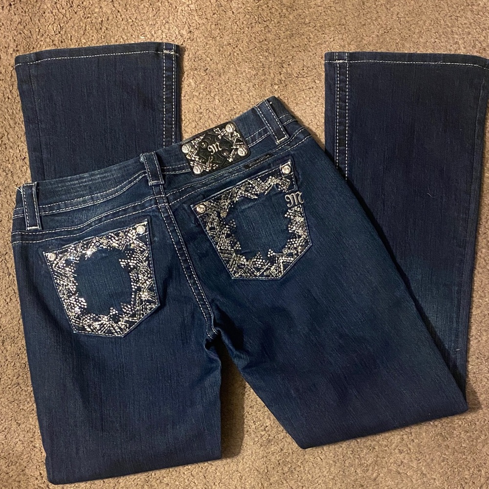 Women's Miss Me Blue Mid Rise Jeans